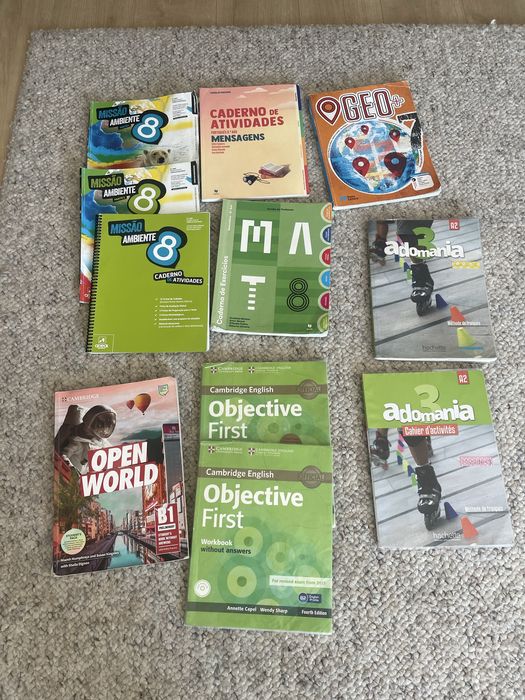 Livros escolares 7ano, 8 e 9 ano