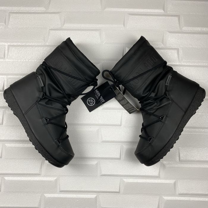 MOON BOOT Waterproof Снігоходи Mid Rubber чоботи черевики жіночі чорні