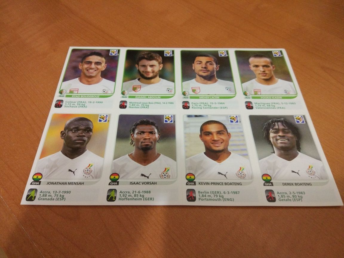 Panini 80 cromos extra South Africa 2010