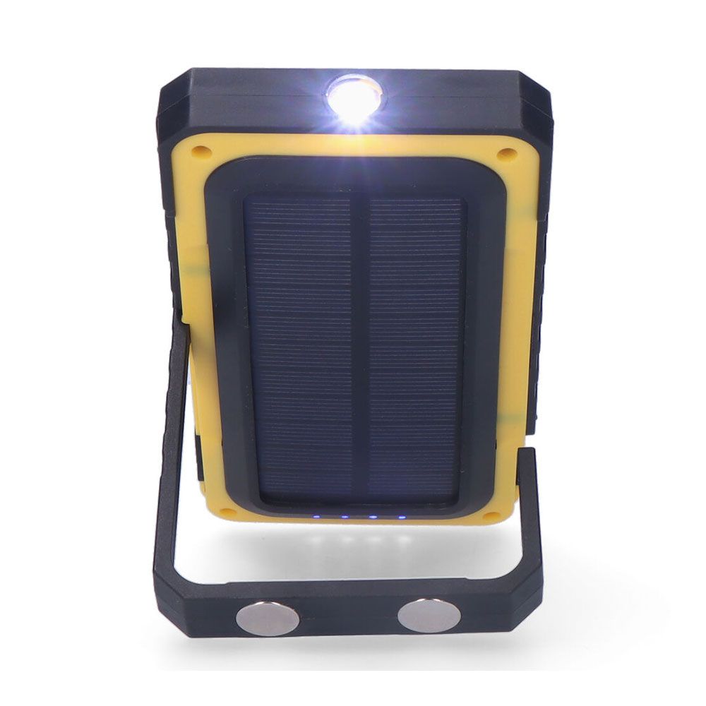 LANTERNA LED SOLAR RECARREGÁVEL COM GANCHO E ÍMAN COB 10W 750lm EDM