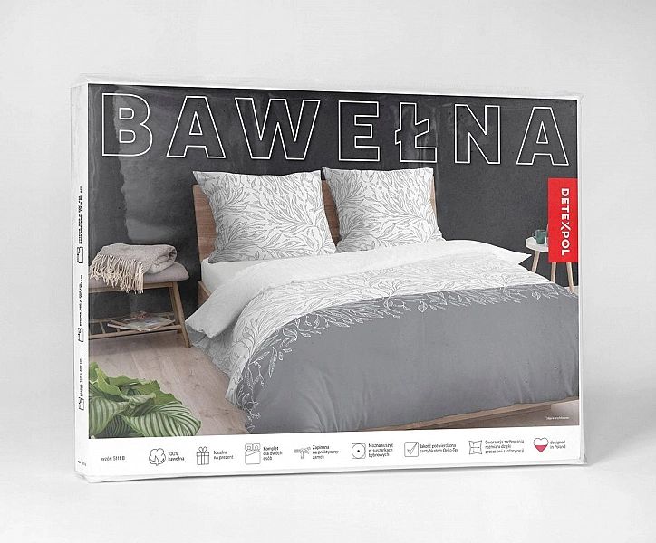 Komplet pościeli BAWEŁNIANEJ VICENZA 220x200/3 częsci elegancka z wzor