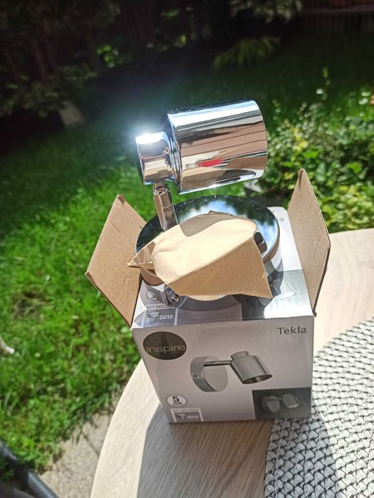 Reflektor Tekla chrom GU10 Inspire plus nowa żarówk