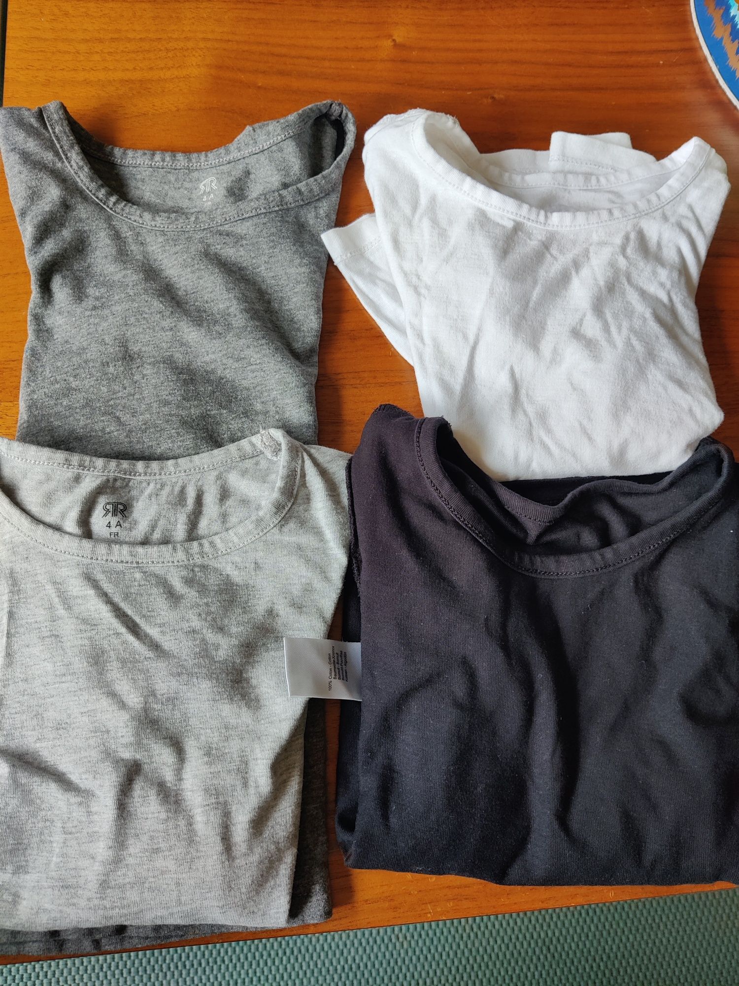 Lote de 4 camisolas interiores manga comprida, 4 anos, Roupa interior,