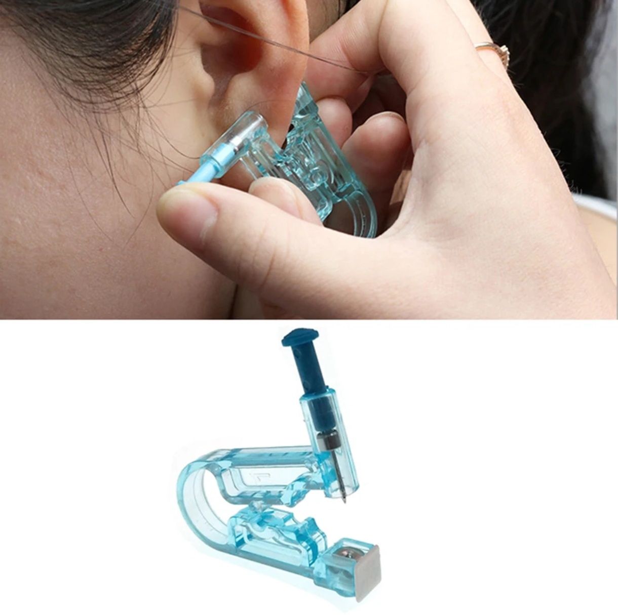 Одноразовый стерильный пистолет для прокалывания уха + серёжка пирсинг