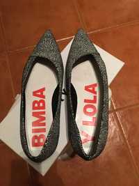 Sapatos rasos em Pele Original Bimba Y Lola