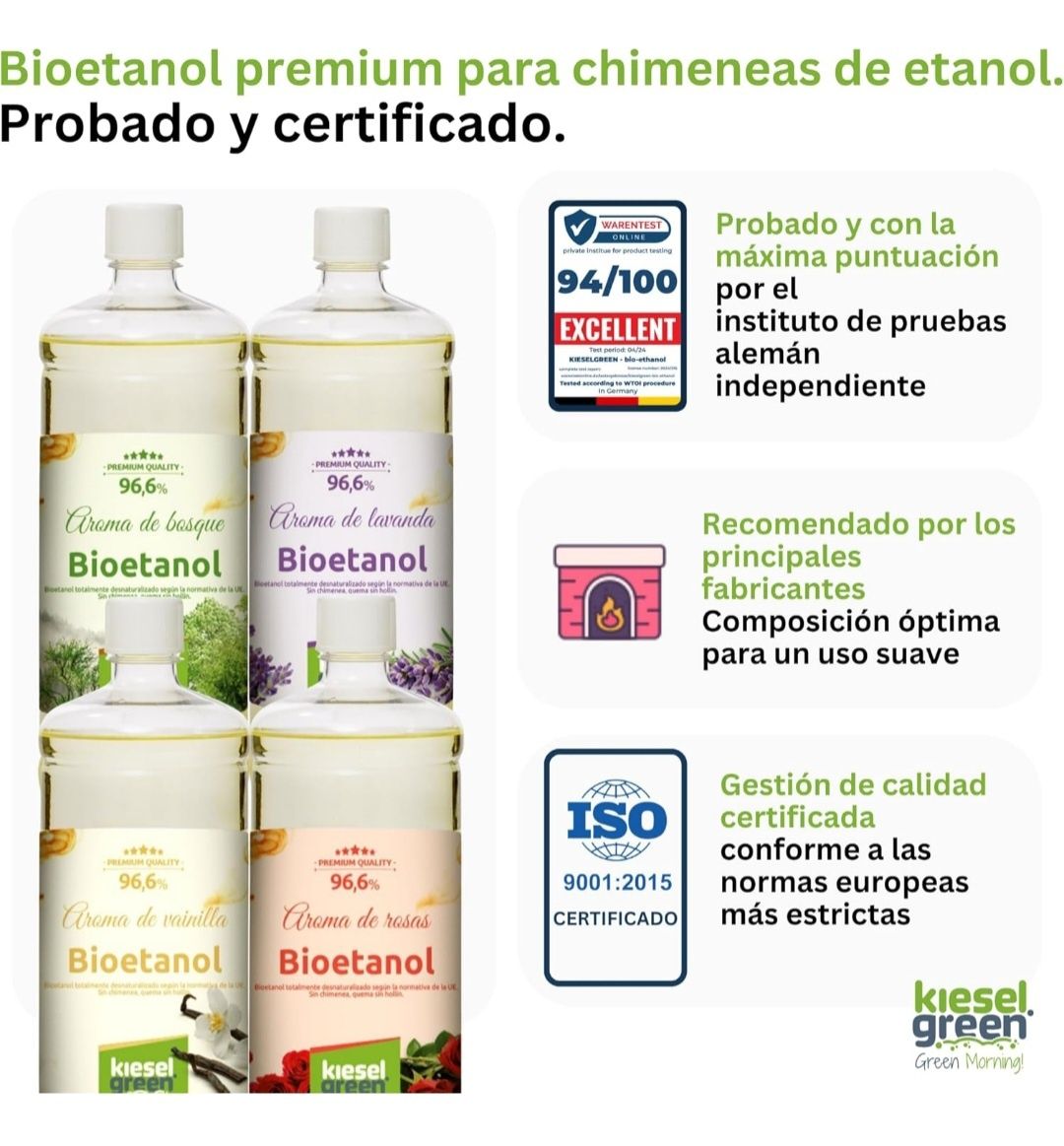 Bioetanol 12 x 1 litro com fragrâncias