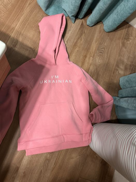 Худі на флісі рожеве, кофта, светр