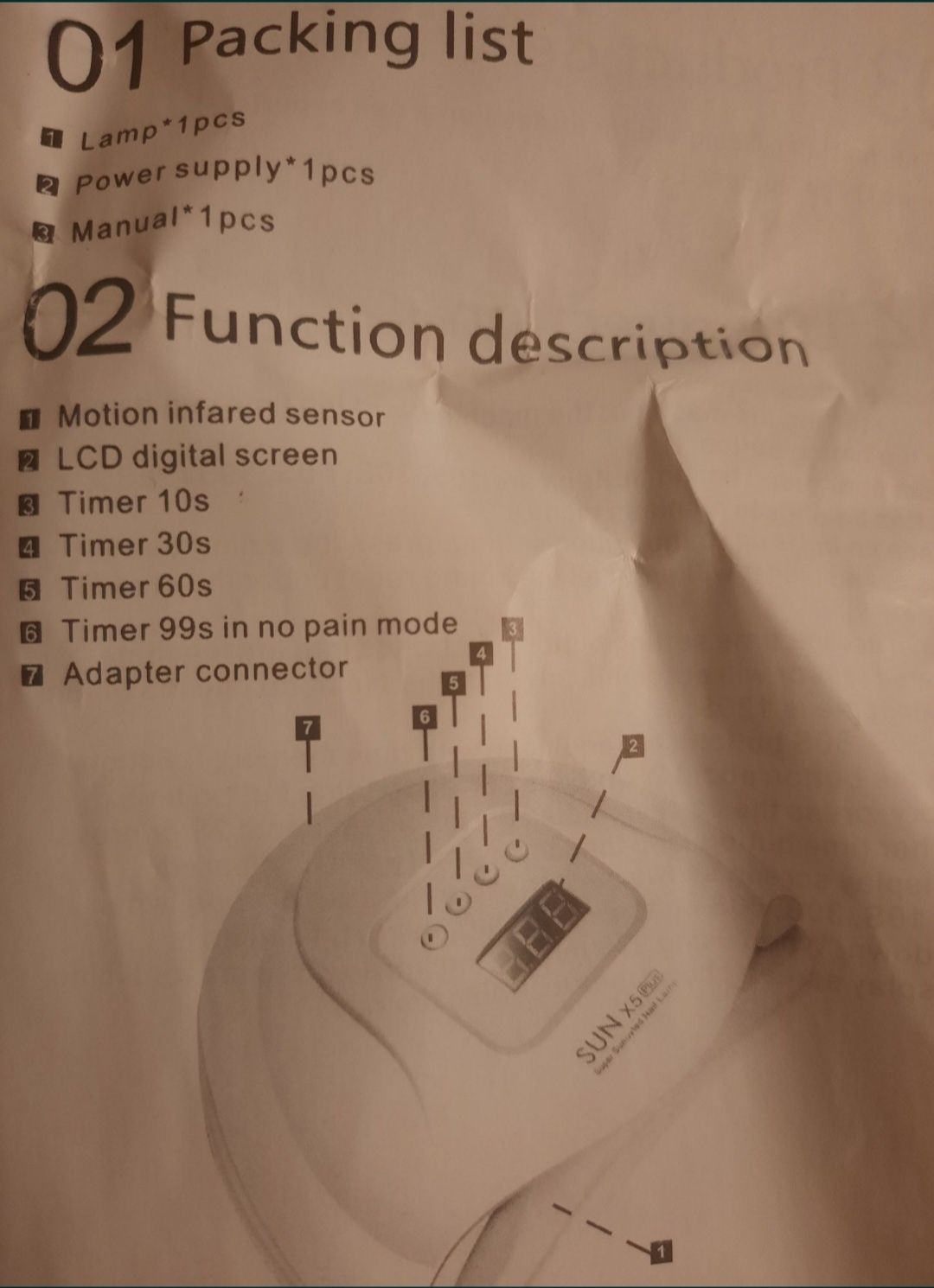 Lampa do paznokci  UV/LED moc 48 V