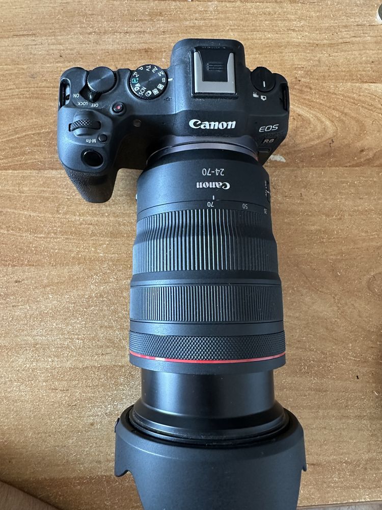 Canon EOS R8 + RF 24 - 70 f2.8 L + RF 24 - 50 + Weebill 3S + 2 bateria