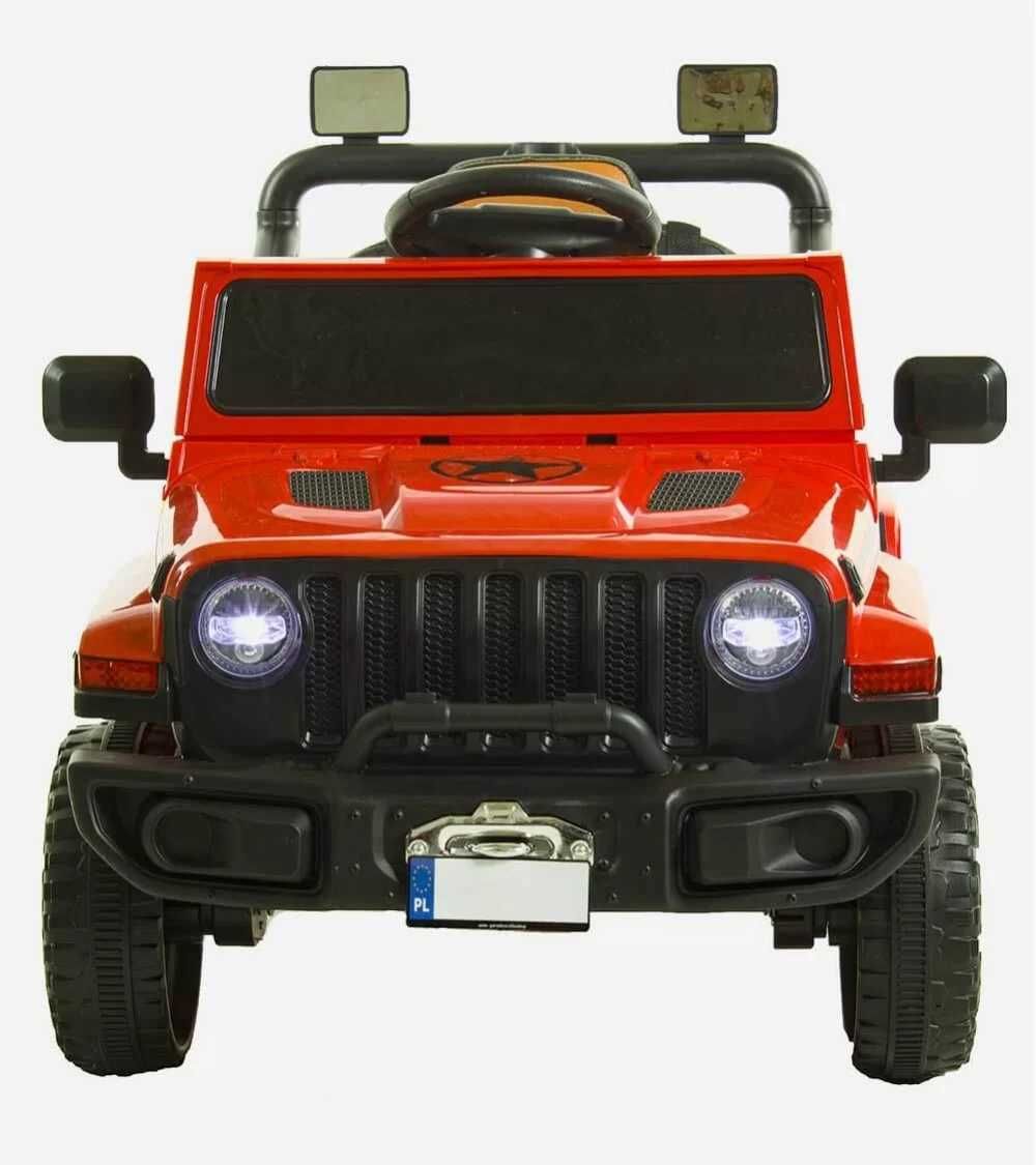 Auto na akumulator dla dziecka Dżip 4×4 skóra pilot, Amortyzatory