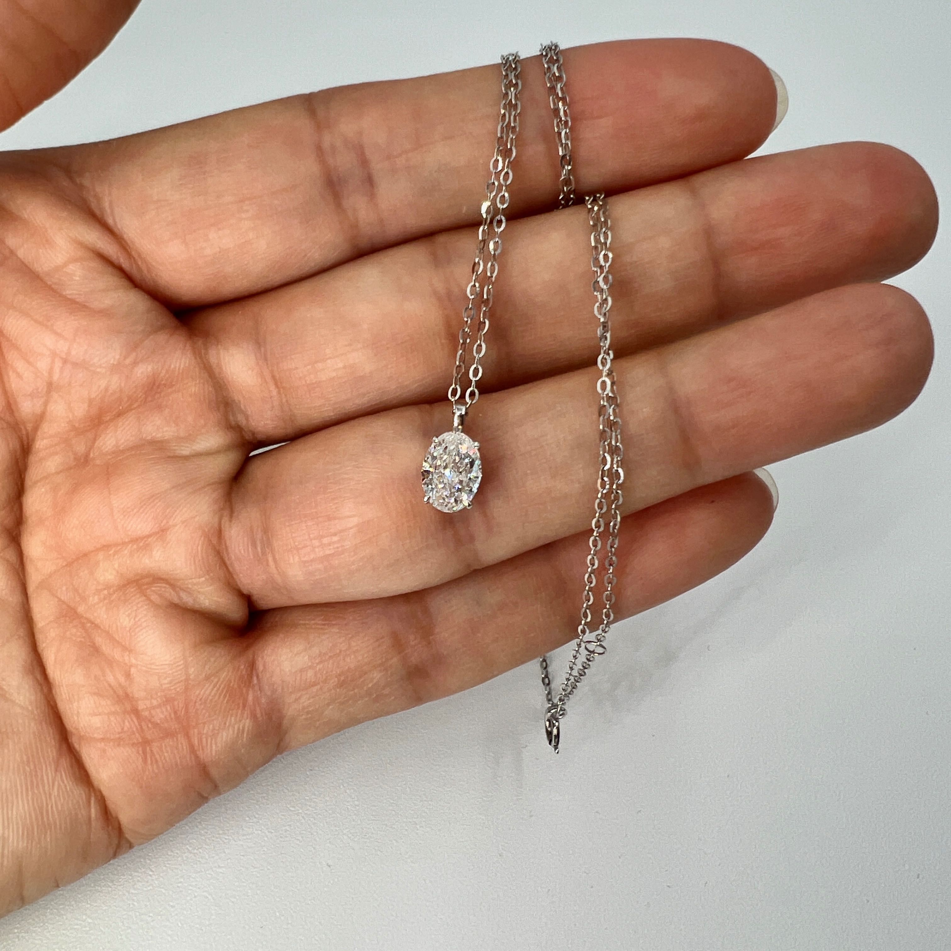 Naszyjnik z diamentem laboratoryjnym 1.26ct IGI – złoto 18K
