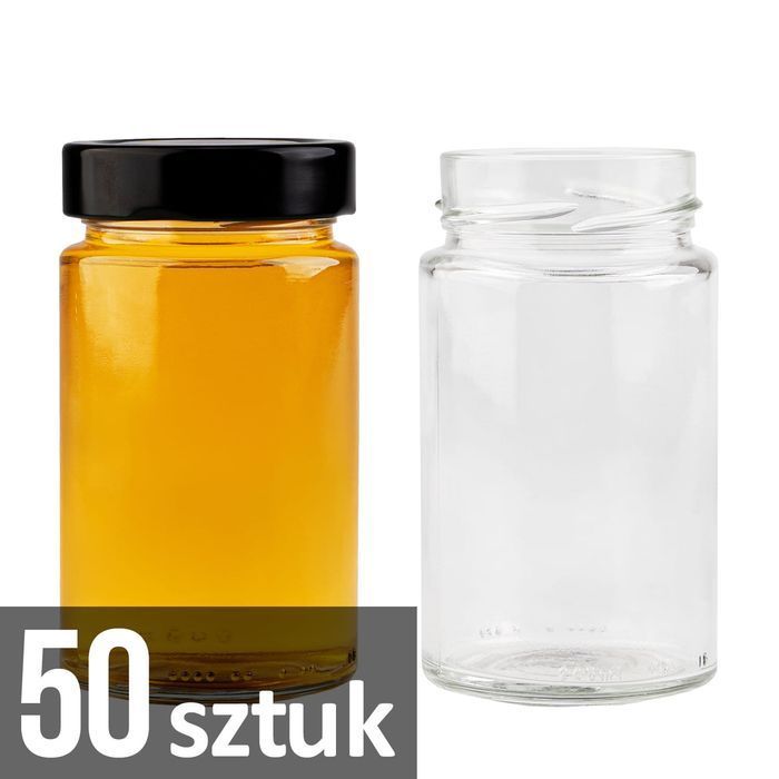 50x Słoik szklany 245 ml na przyprawy dżem konfitury miód z zakrętką