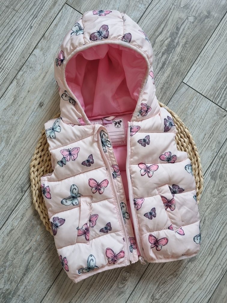 Takko fashion kamizelka bezrękawnik pikowana motylki 86