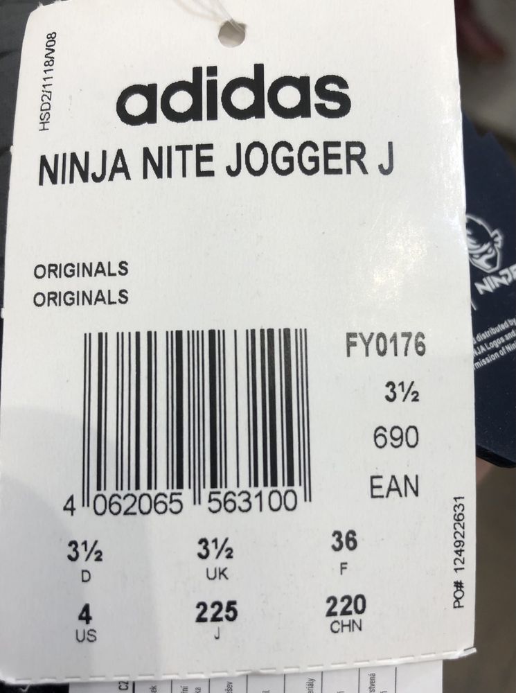 Кросівки Adidas Ninja Nite Jogger fy0176 оригінал 38,5(24,5 см)