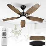 Wentylator sufitowy LED 106cm pilot 5 łopatek cichy czarny NOWY 657