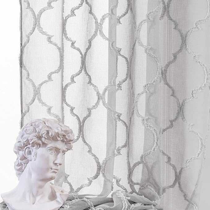Zestaw 2 Przezroczystych Firanek Miulee, Maroko, 140x260 cm