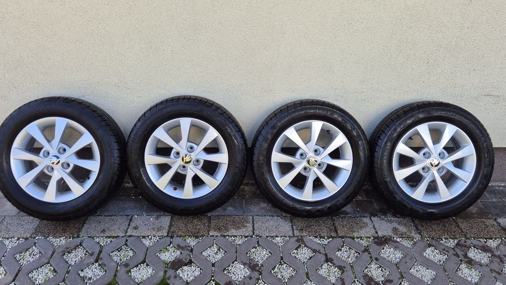 Koła felgi aluminiowe 14" Skoda Citigo 4x100 opony letnie