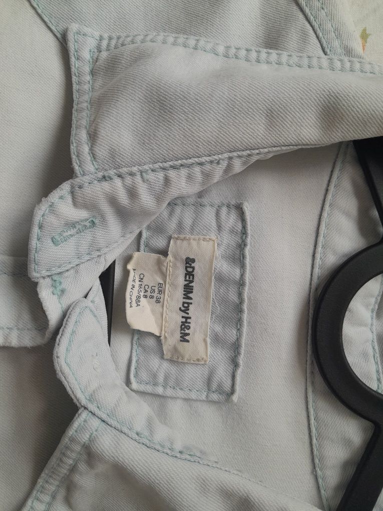 Jeansowa klasyczna koszula jasno błękitna H&M 38 M