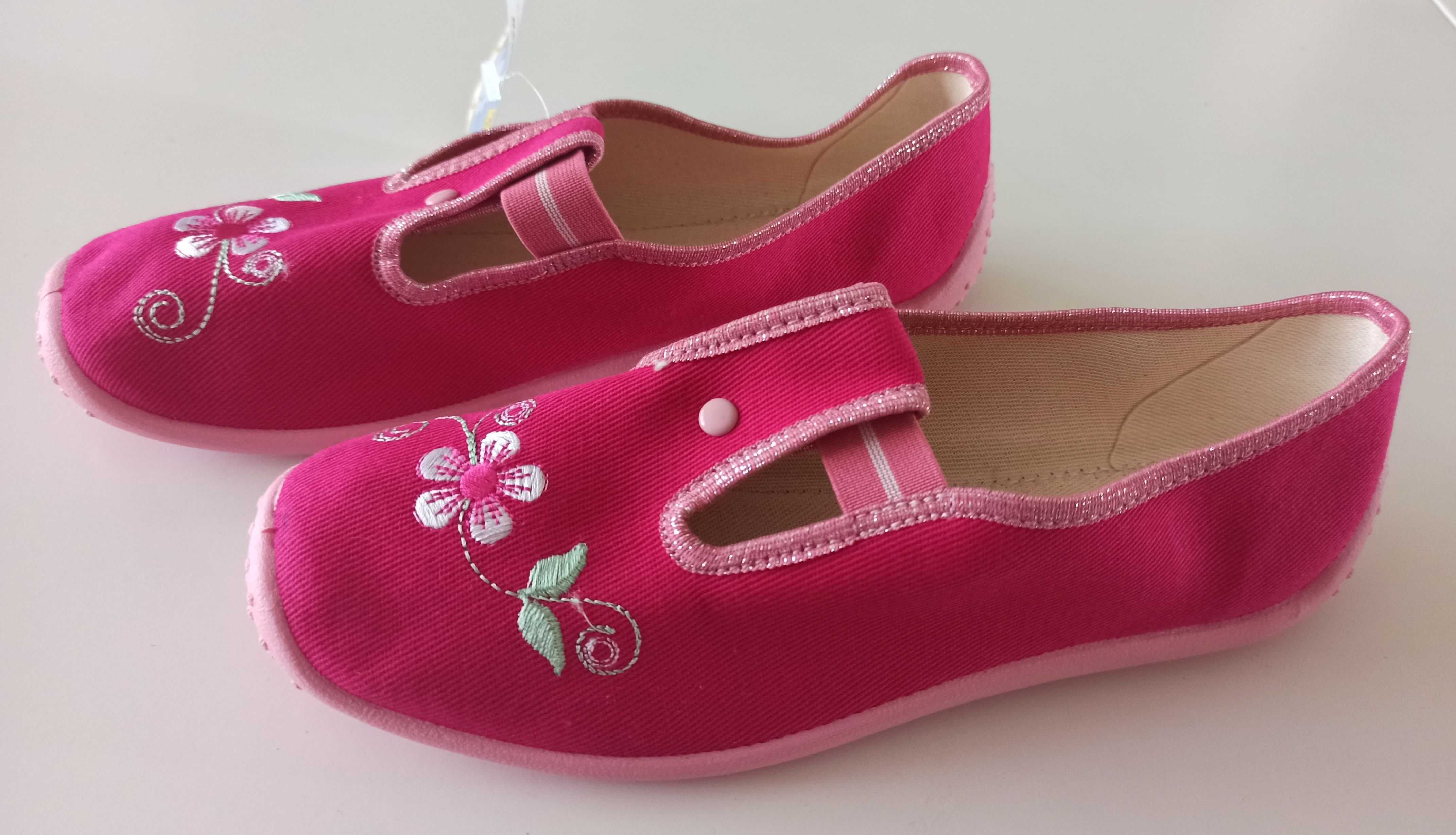 pantofle dla dziewczynki różowe Nazo rozmiar 35 22,4 cm NOWE