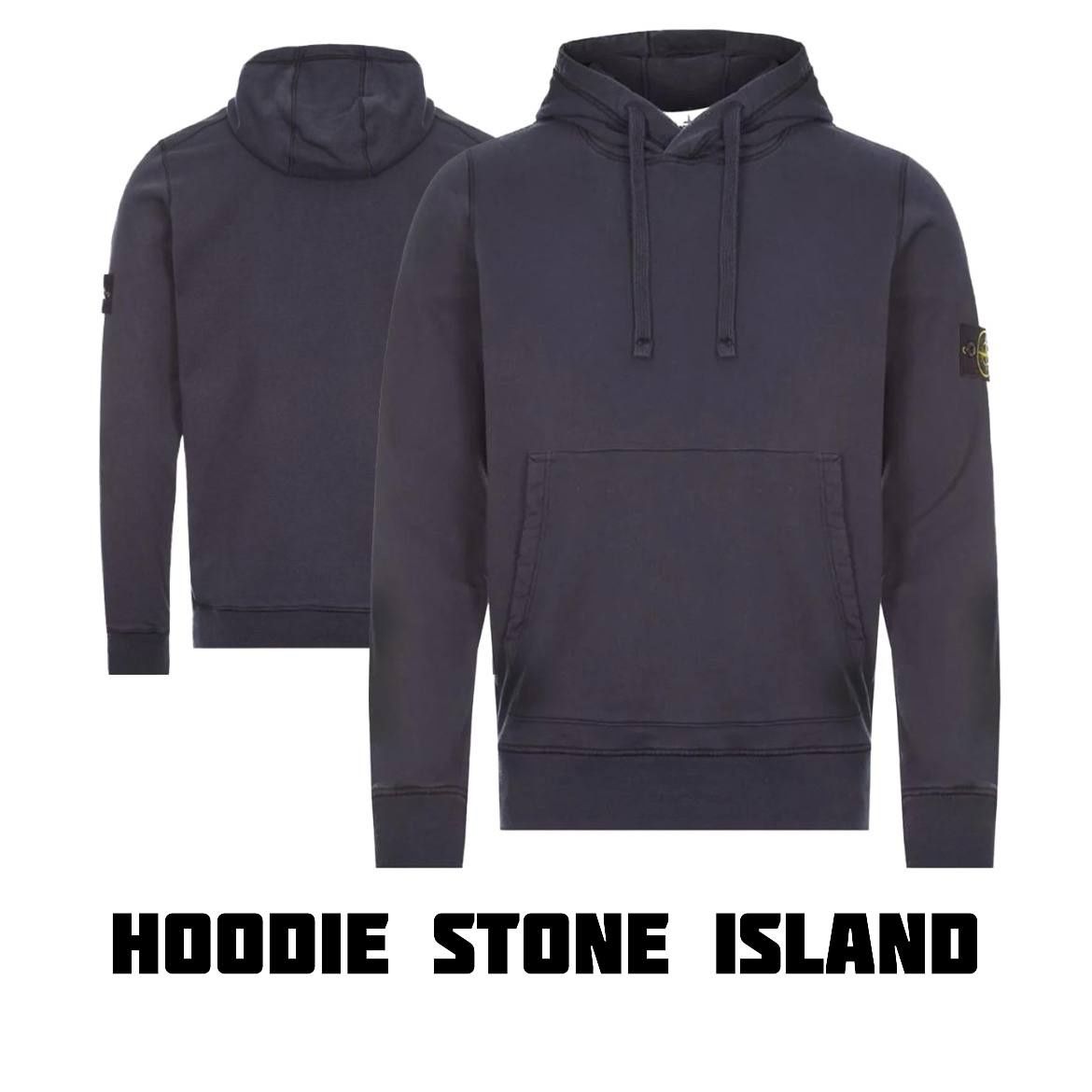 HOODIE STONE Island  Black Cotton