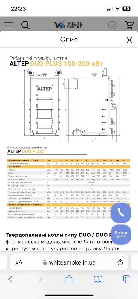 Котел на 1500 м2 Altep Duo Plus 150 кВт