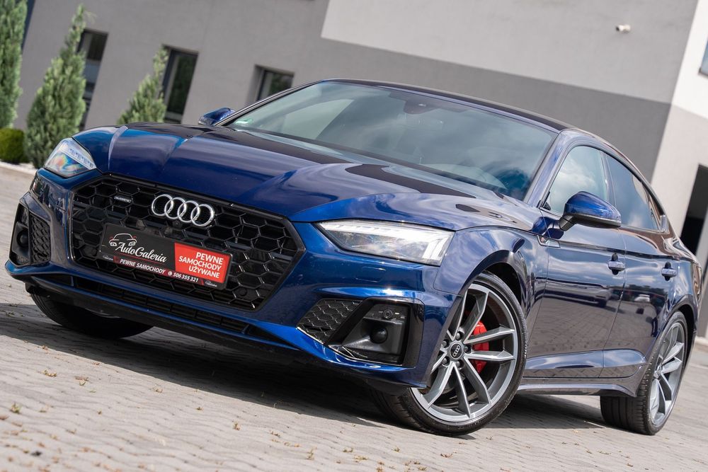 Audi A5 Sportback Piękna Mega S Line 40TFSI QUATTRO Skóra Ambiente Kamera 360 MAX
