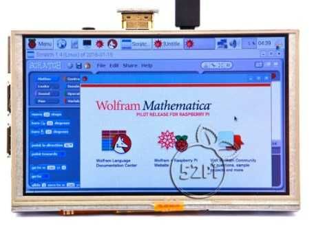 LCD TFT 5'' 800x480px HDMI+GPIO Raspberry Pi 4B/3B+/3/2/B+/Zero/Zero W