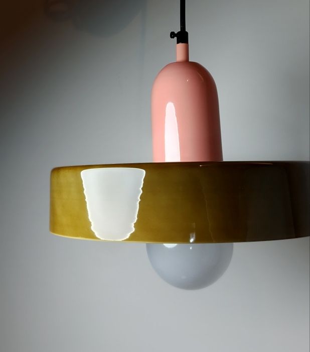 Nowa lampa wisząca szklana w stylu bauhaus retro vintage ozdoba pokoju
