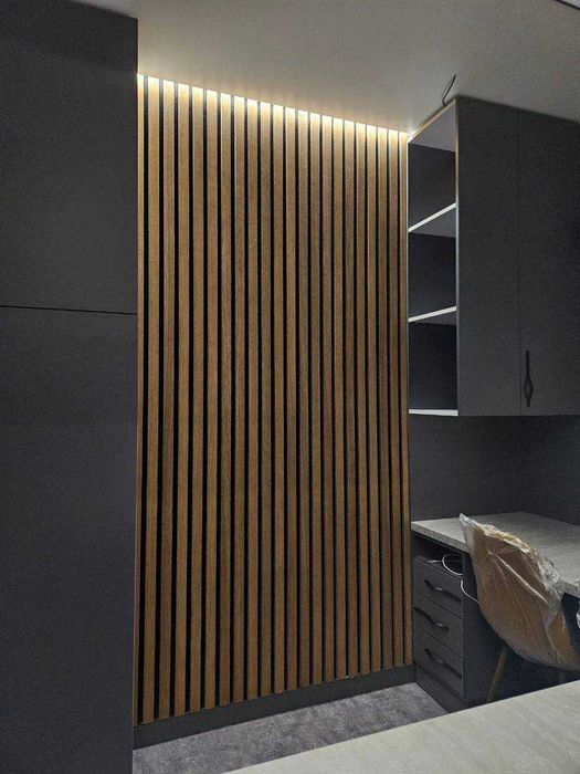 Декоративна рейка, стінові панелі. Перегородка в квартиру, декор 3д