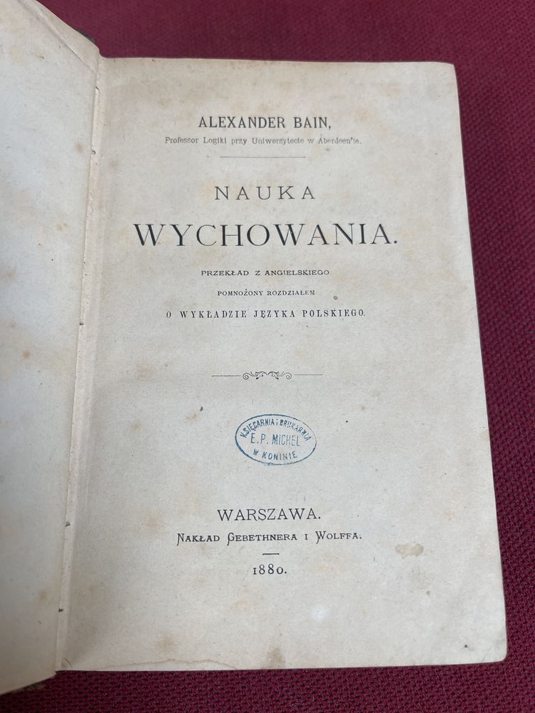 Bain Nauka Wychowania 1880