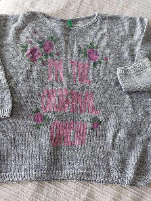 Camisolinha de malha Benetton cinza prata