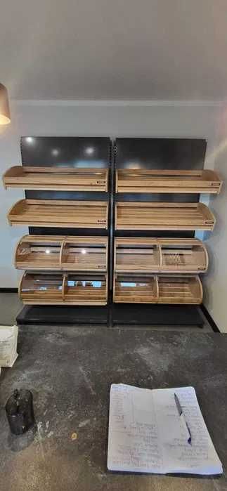 Regał na pieczywo sklepow 100x200cm drewniany nowy z koszami 2017,20zł