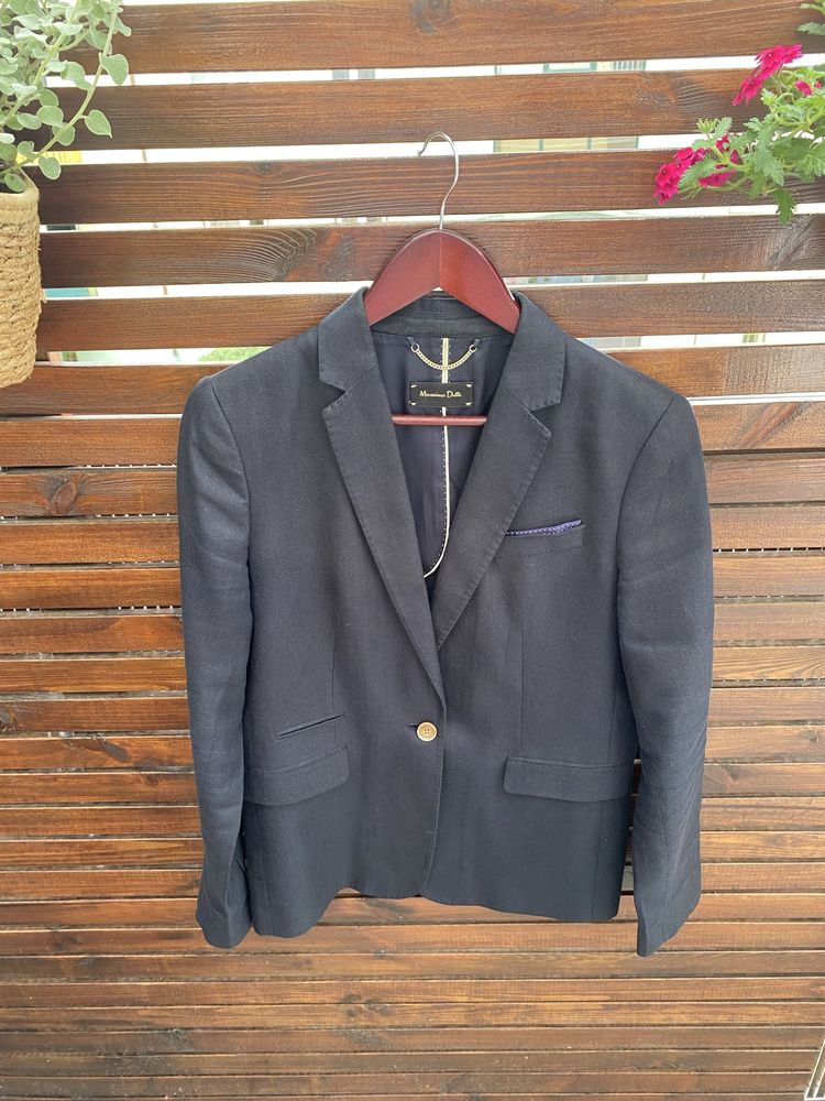 Marynarka Massimo Dutti L 40 granatowa