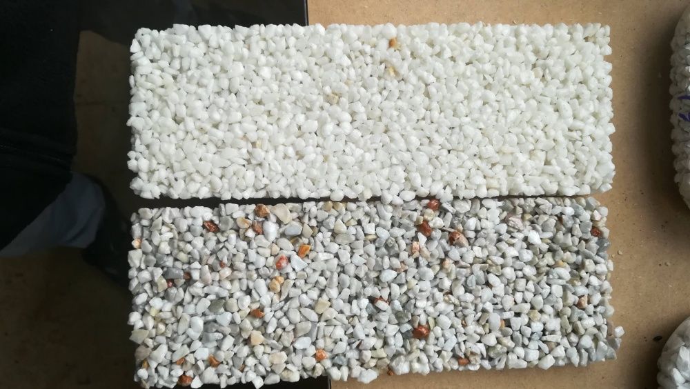 Komplet 100% UV na 37 m2 kamienny dywan Grys WHITE frakcja 2-7 mm