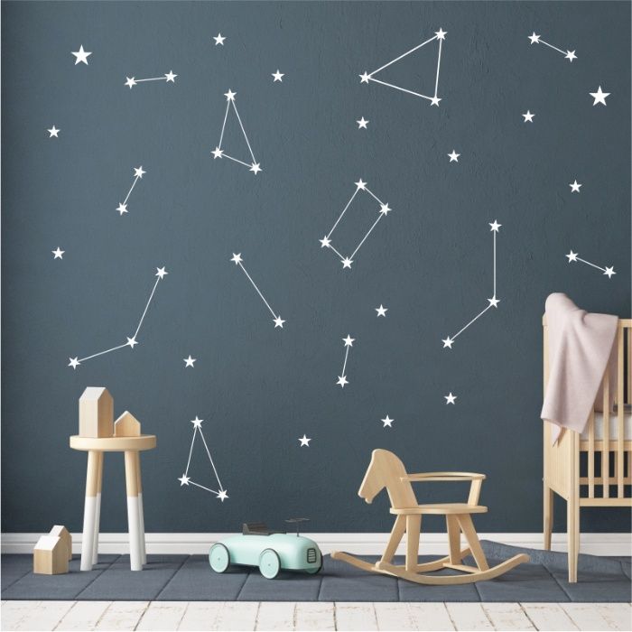 Naklejki ścienne na ścianę dla dzieci gwiazdy konstelacje