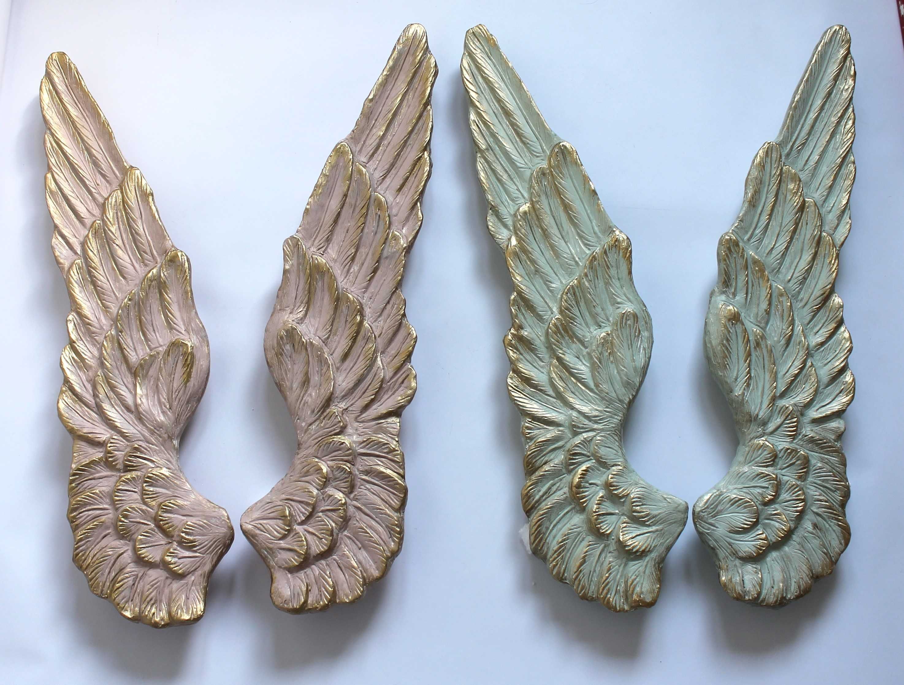 skrzydła miętow-złote dekoracja ścienna 80cm