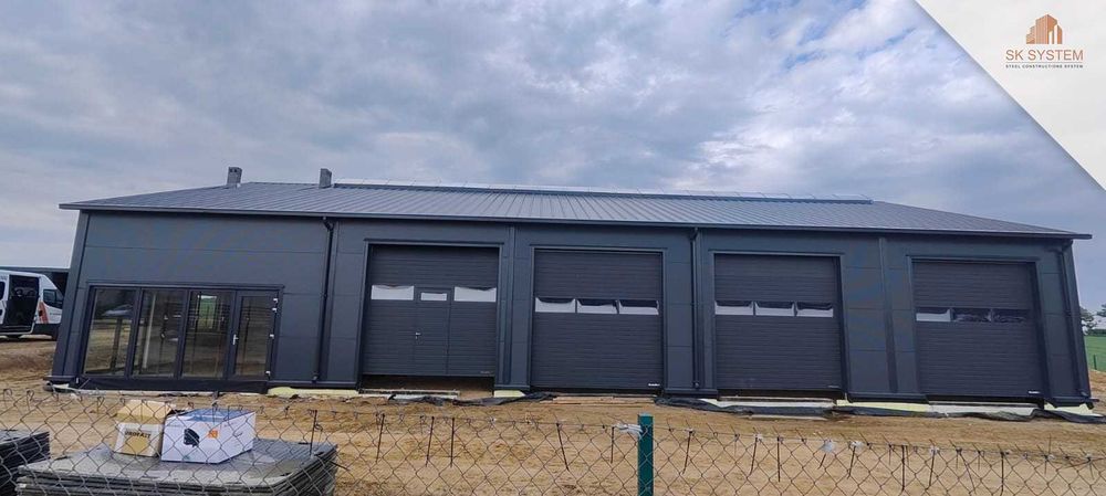 Hala 405 m2 stalowa magazyn warsztat płyta konstrukcja SK SYSTEM