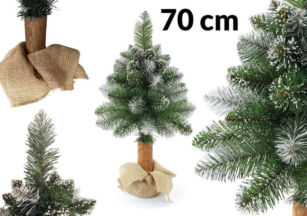 Mała sztuczna choinka na biurko | Do biura i domu | na pniu 70 cm