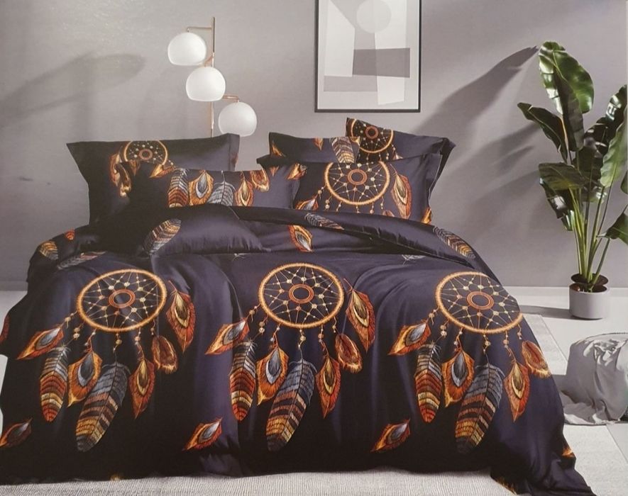 Komplet Pościeli Łapacz Snów Granatowy 160x200