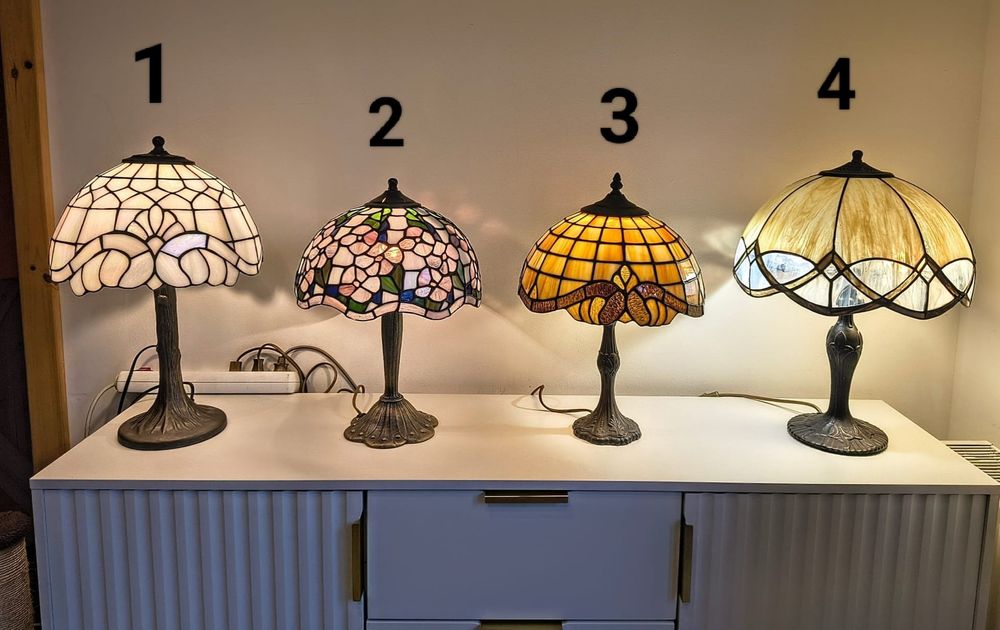 Lampy witrażowe stołowe / nocne Tiffany Art deco