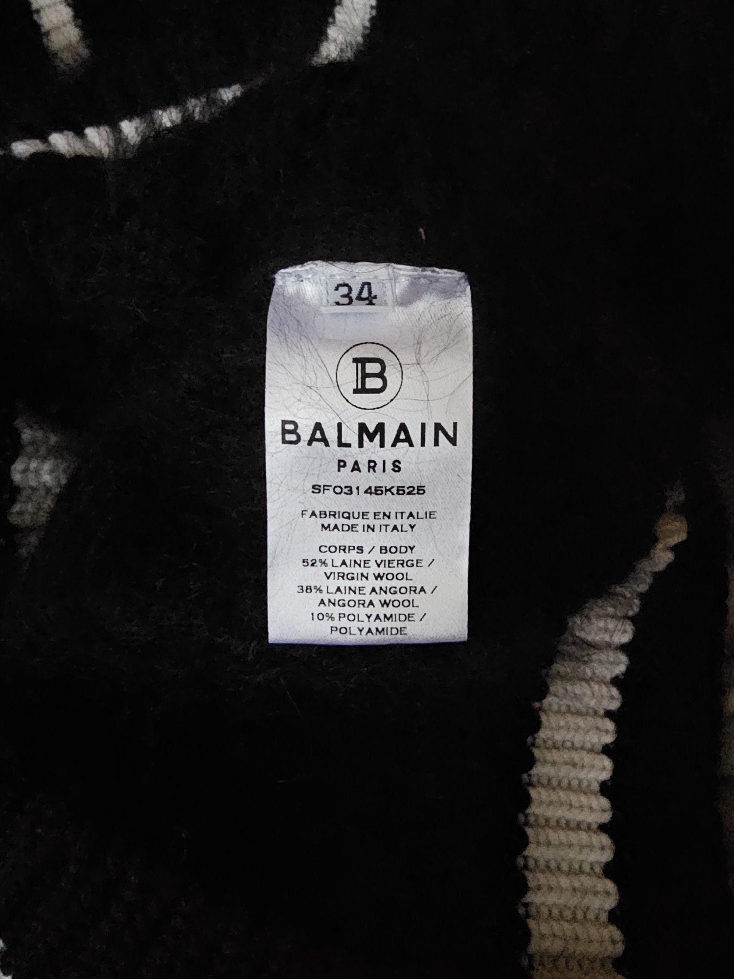 Светр Balmain оригінал,теплющий