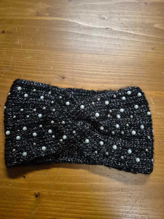 Damska szeroka ciepła opaska na głowę