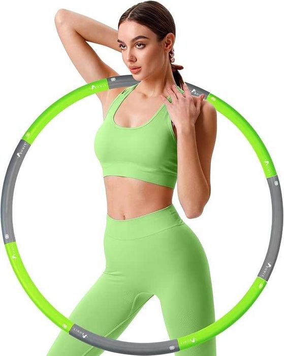 Hula hop klasyczne hula hoop 95 cm szary pomarańczowy