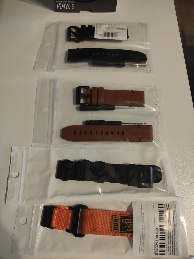 Zegarek/smartwach Garmin Fenix 5 plus 19 pasków, 2 szkła, bazel,