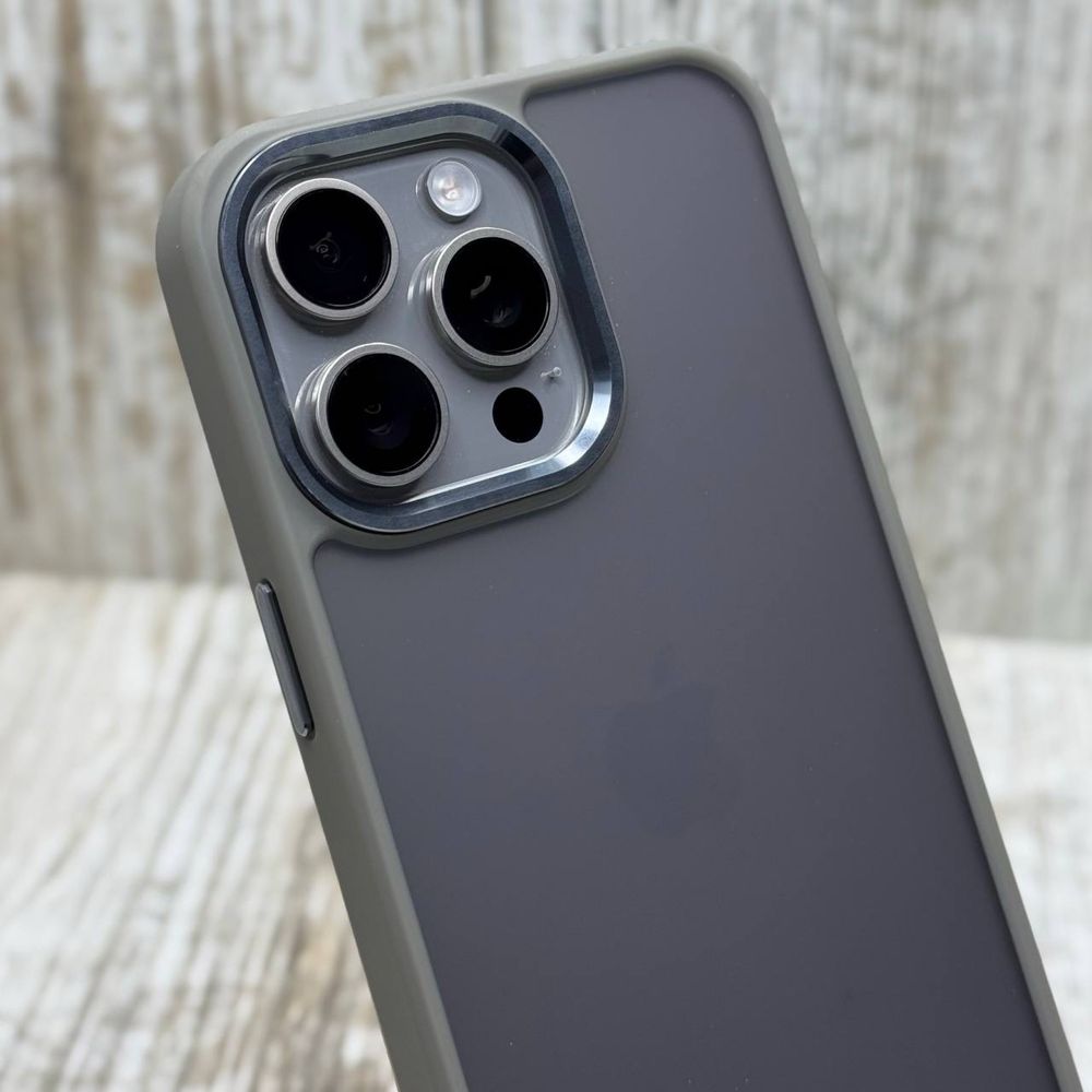Чехол ударостойкий Matt Bezel на iPhone 15 Pro/ 15 Pro Max