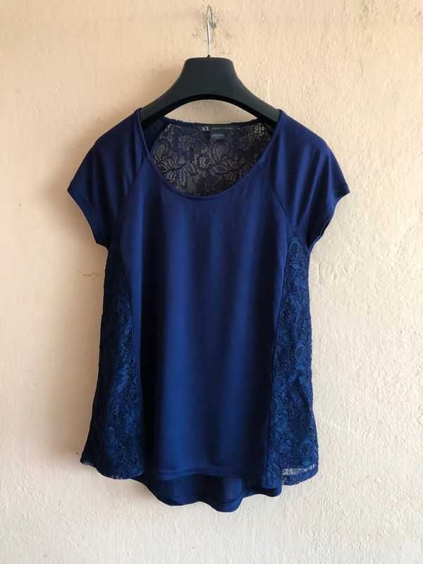 Armani Exchange - jak nowa,  bluzka z koronką (XS/S) stan idealny