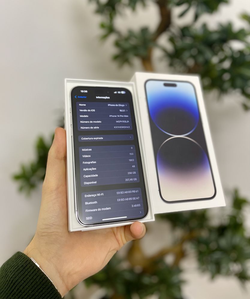 IPhone 14 Pro Max Silver 256 GB + Acessorios e Garantia