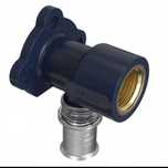 Kolano ścienne K5 c/z woda PN10 16/ 1/2"X90 GW Wavin Tigris