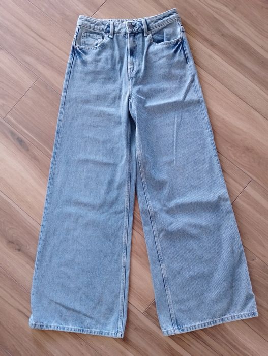 Szerokie spodnie z wysokim stanem r. 34