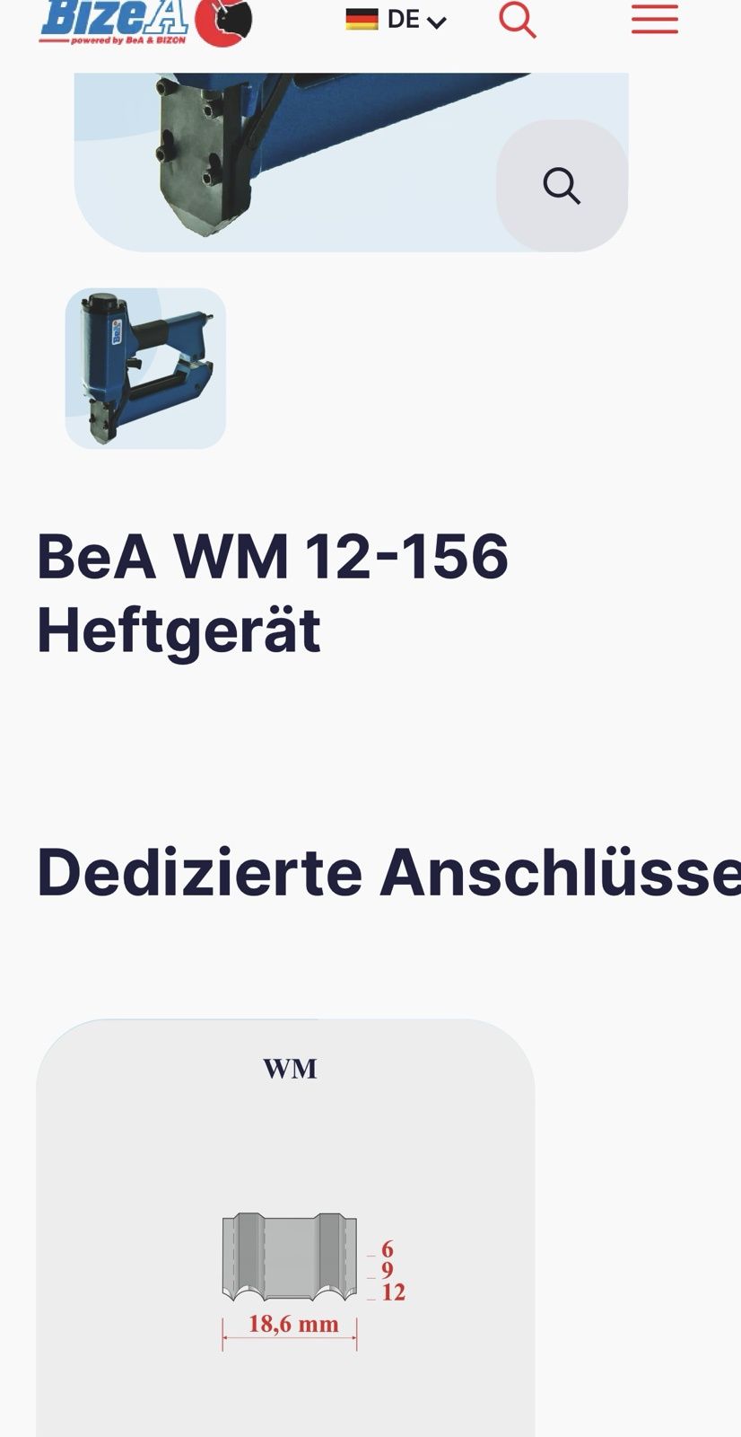 Гофрозабивной пневмо-степлер BeA WM-12-156 Германия!